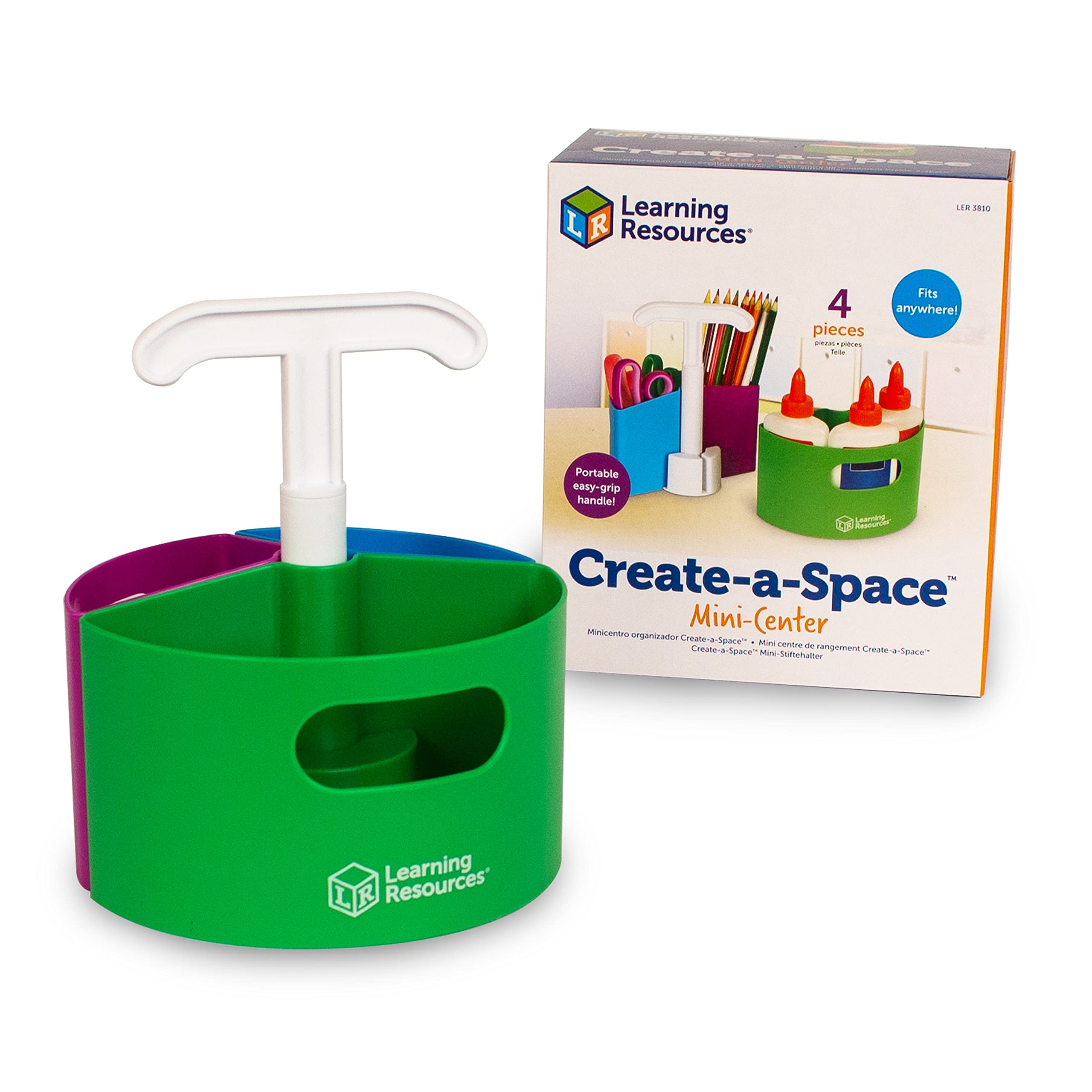 Learning Resources Create-A-Space Storage Mini Center, 4 Piece Set,Back To School Resources For Teachers, Small Space Storage, T