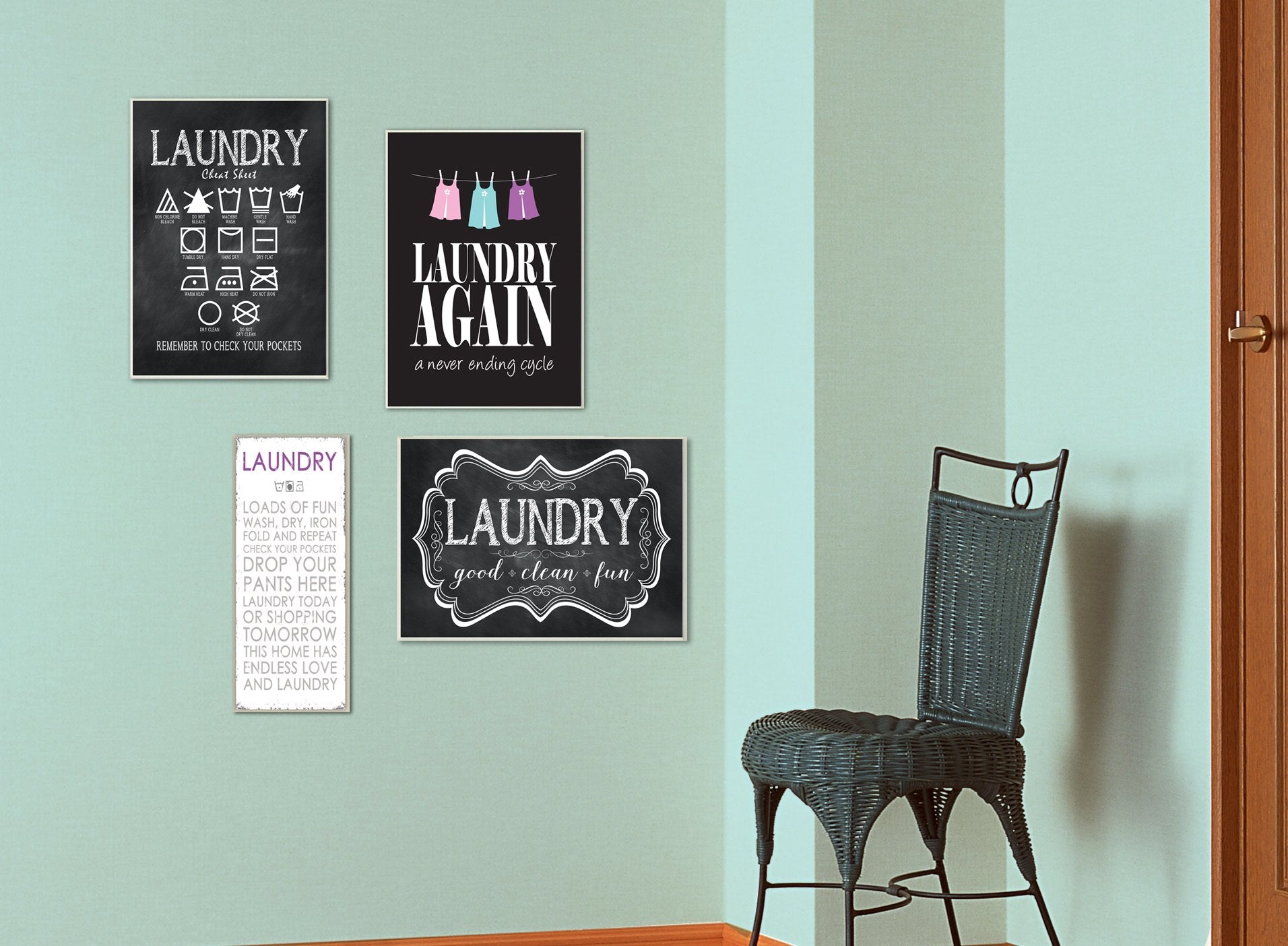 Stupell Home D  Cor Laundry Again With Line Wall Plaque Art, 10 X 0.5 X 15, Proudly Made In Usa