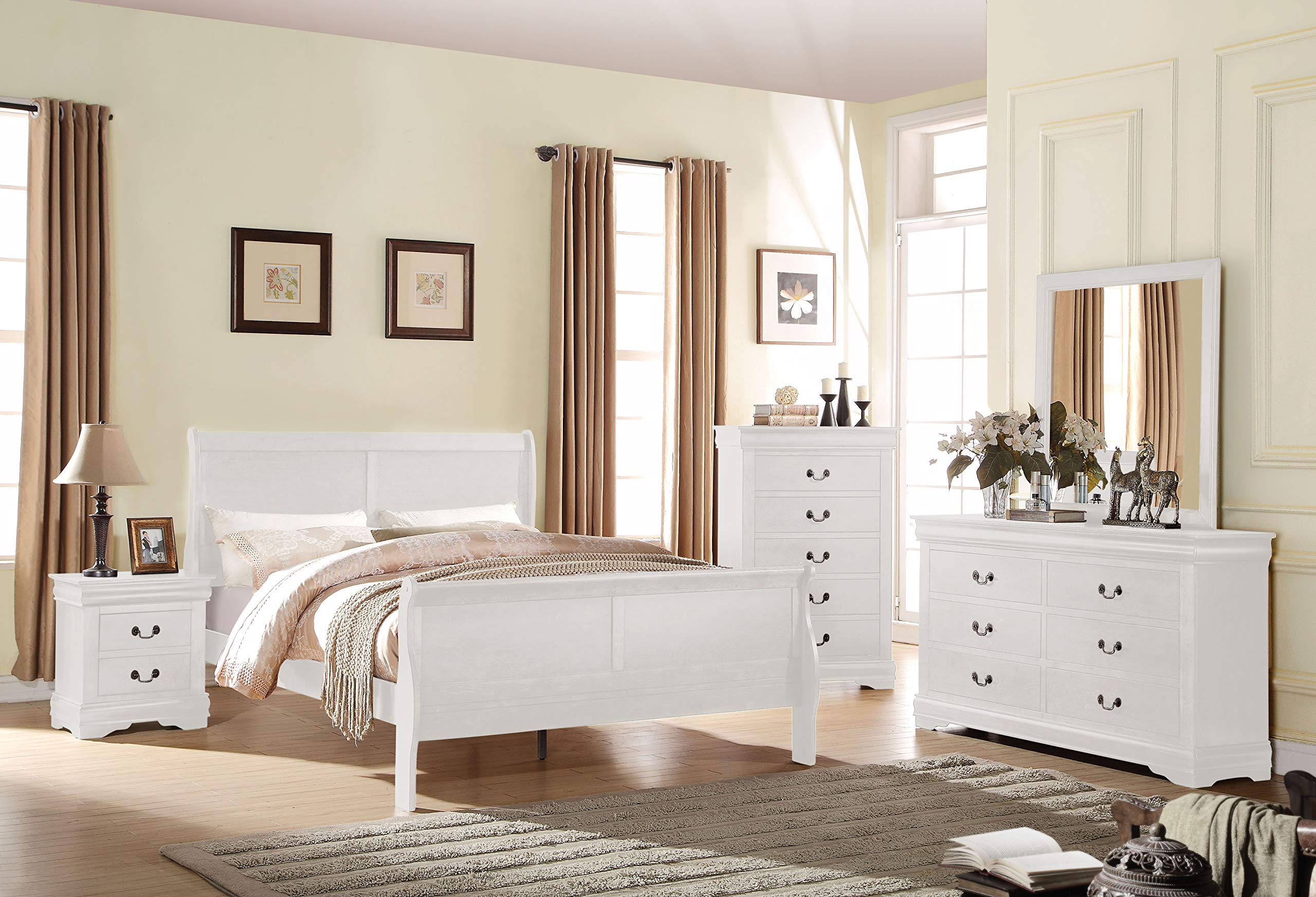 Acme Louis Philippe Full Bed in White
