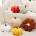 Juexica 3 Pieces Stuffed Pumpkin Pillow Fluffy Plush 3D Pumpkin Shaped Decoration Fall Thanksgiving Halloween Pillow Cushion Cut
