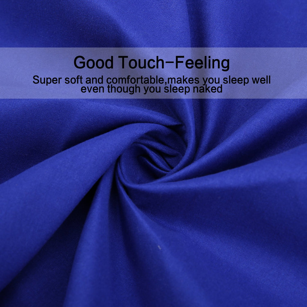 4 Piece Bed Sheet Set (Queen,Royal Blue) 1 Flat Sheet,1 Fitted Sheet And 2 Pillow Cases,Brushed Microfiber Luxury Bedding With Deep Pockets