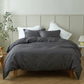 Simple&Opulence French Linen Duvet Cover Set 104''x 92''- 3 Pieces (1 Comforter Cover,2 Pillowcases)-Natural Flax Cotton Blend-S