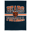 Foco Nfl Micro Raschel Plush Throw Blanket, Stripe Logo 45 X 60, Chicago Bears