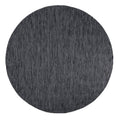 Solid Outdoor Rug For Patio Or Balcony Weatherproof In Mottled Anthracite, Size: 6'7' Square