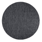 Solid Outdoor Rug For Patio Or Balcony Weatherproof In Mottled Anthracite, Size: 6'7' Square