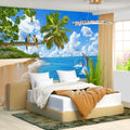 Fightal - Beach Mural Ocean Backgrounds Coastal Beachy Wallpaper Extra Large wall murals for Bedroom Living Room(not Peel and St