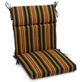 Blazing Needles Spun Polyester Patterned Outdoor Squared Seat/Back Chair Cushion, 20 x 42, Lyndhurst Raven