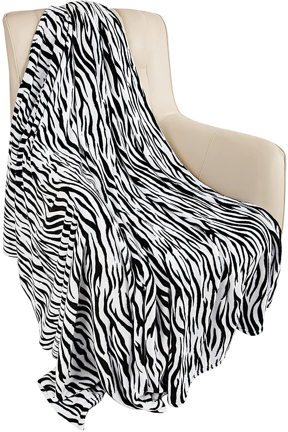 Macevia Flannel Fleece Blanket Twin Blanket For Couch Zebra Blankets Black And White Fuzzy Lightweight Warm Cozy Comfy Super Sof