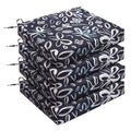Unikome Outdoor Chair Cushions Pack Of 4, Water Resistant Patio Cushions With Ties, High Density Sponge Filling Square Corner Se