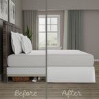 Today? Home - Toh25014Whit05 Microfiber Classic Tailored Styling Bed Skirt Dust Ruffle, California King, White