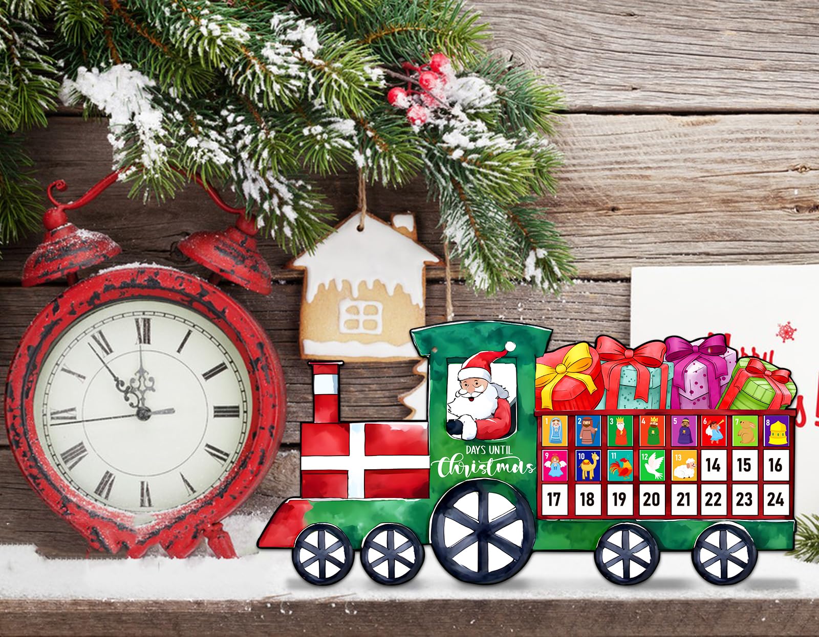 D24Time Christmas Advent Calendar 2023 Santa And Train Days Until Christmas Countdown Calendar Gifts For Kids Christian Advent C