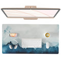Qiyi Desk Pad Large Keyboard And Mouse Pad For Laptop Computer, Pu Leather Desk Cover Protector, Desk D  Cor Accessories For Off