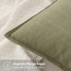 Miulee Linen Pillow Covers 20X20 Inch Light Olive Green ?Decorative Boho Farmhouse? ?Neutral Throw Pillows Pack Of 2 Soft Accent Couch Pillowcases Spring Modern Home Decor Sofa Cushion Livingroom Bed