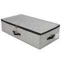 AMJ 29.5*15*7, Blanket, Duvets, Winter Clothes Storage Box for Under Bed, Top Wardrobe Organizer, Dark Gray