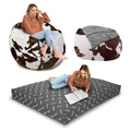 Cordaroy'S Faux Fur Bean Bag - Convertible Bean Bag Chair & Bed - Machine-Washable Faux Fur Fabric Cover - For Basement, Living