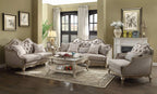 ACME Chelmsford Chair w/1 Pillow - 56052 - Beige Fabric & Antique Taupe