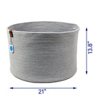 Casaphoria Xxxlarge Cotton Rope Basket For Living Room - Woven Storage Basket With Handle For Blankets, Towels And Pillows Laund