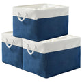 TheWarmHome Organization and Storage Basket for Shelves - Jumbo 3 Pack 20x16x14 inch Collapsible Storage Bins for Organizing, Ca