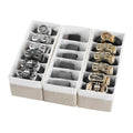 Coorganisers 3 Packs Fabric Belt Organizer, 6 Grids Belt Organizer for Closet and Drawer, Foldable Dresser Drawer Organizers,Tie