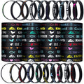 Skylety Bible Bracelets Rubber Verse Bracelets Inspirational Silicone Wristband Faith Bible Verse Rubber Bracelets Motivational