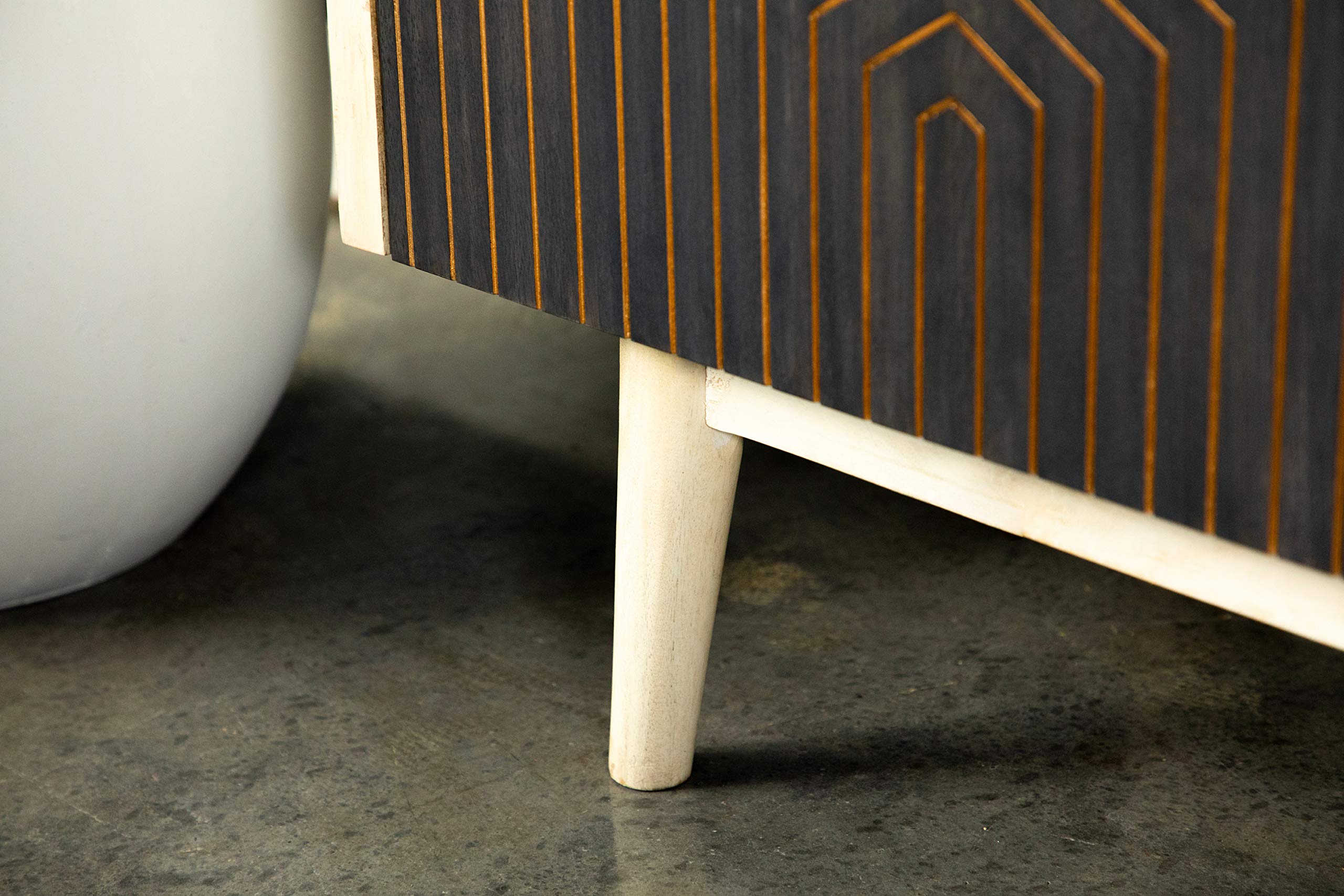 Coaster Home Furnishings 2-Door White Washed and Black Accent Cabinet (953430)