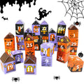 HOWAF Halloween Advent Countdown Candy Boxes Castle Countdown Calendar Decorations Treat Boxes Holiday CountDown to 31 Days Hall