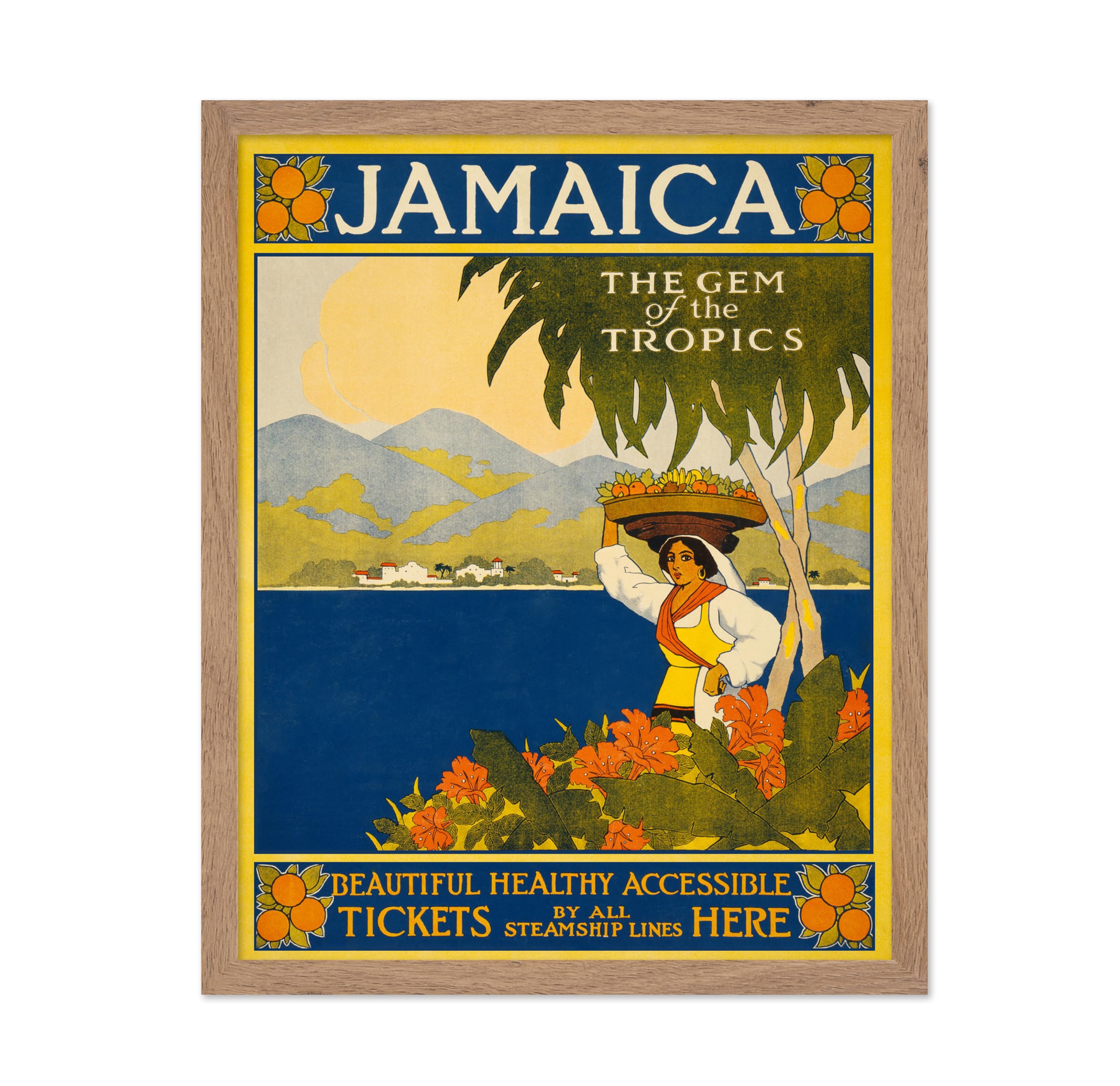 Poster Master Travel Poster - Vintage Jamaica Print - Unique Wall Decor for Home, Living Room, Kitchen, Office, Bedroom, Bathroo
