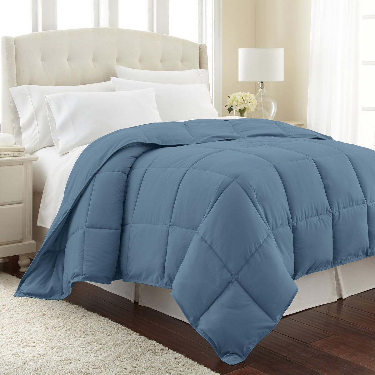 Southshore Fine Living, Inc. Vilano Springs Premium Quality Over-Sized All-Season Down-Alternative Comforter, Coronet Blue, Twin