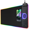 Gaming Mouse Pad, 10W Wireless Charging Mouse Pad Gaming, Rgb Mouse Pad With 9 Led Light Modes, 31.5'X11.8' Large Desk Mat For