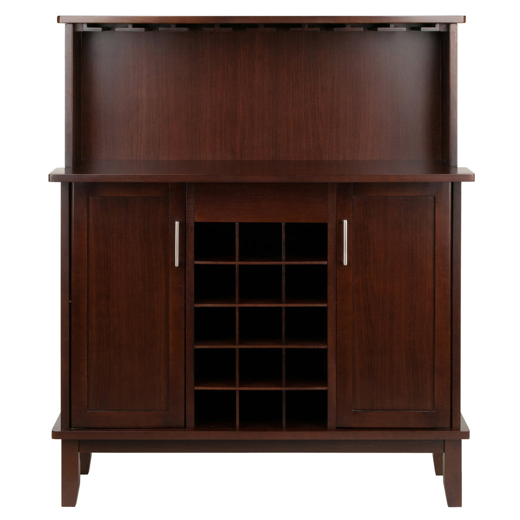 Winsome Beynac Bar Cappuccino Wine Cabinet
