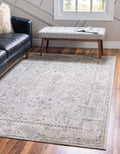 Rugs.com Oregon Collection Rug - 4 x 6 Ivory Low-Pile Rug Perfect For Living Rooms, Large Dining Rooms, Open Floorplans
