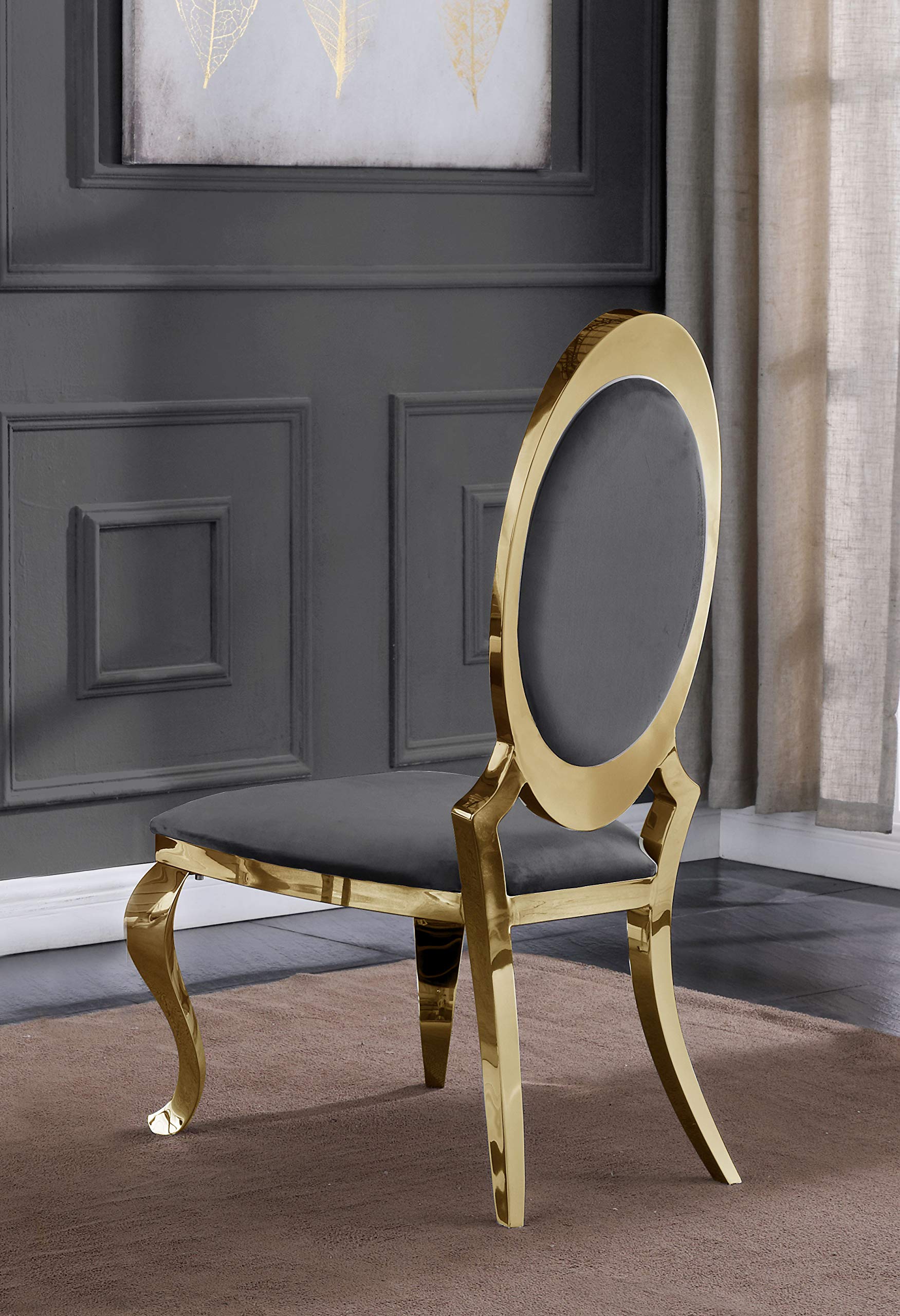 Best Quality Furniture Sc184 Dining Chairs, Gray