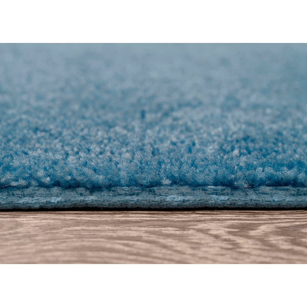Garland Rug Traditional 3 Piece Nylon Washable Bathroom Rug Set No Lid Or Contour (17X24/21X34/21X34) Basin Blue