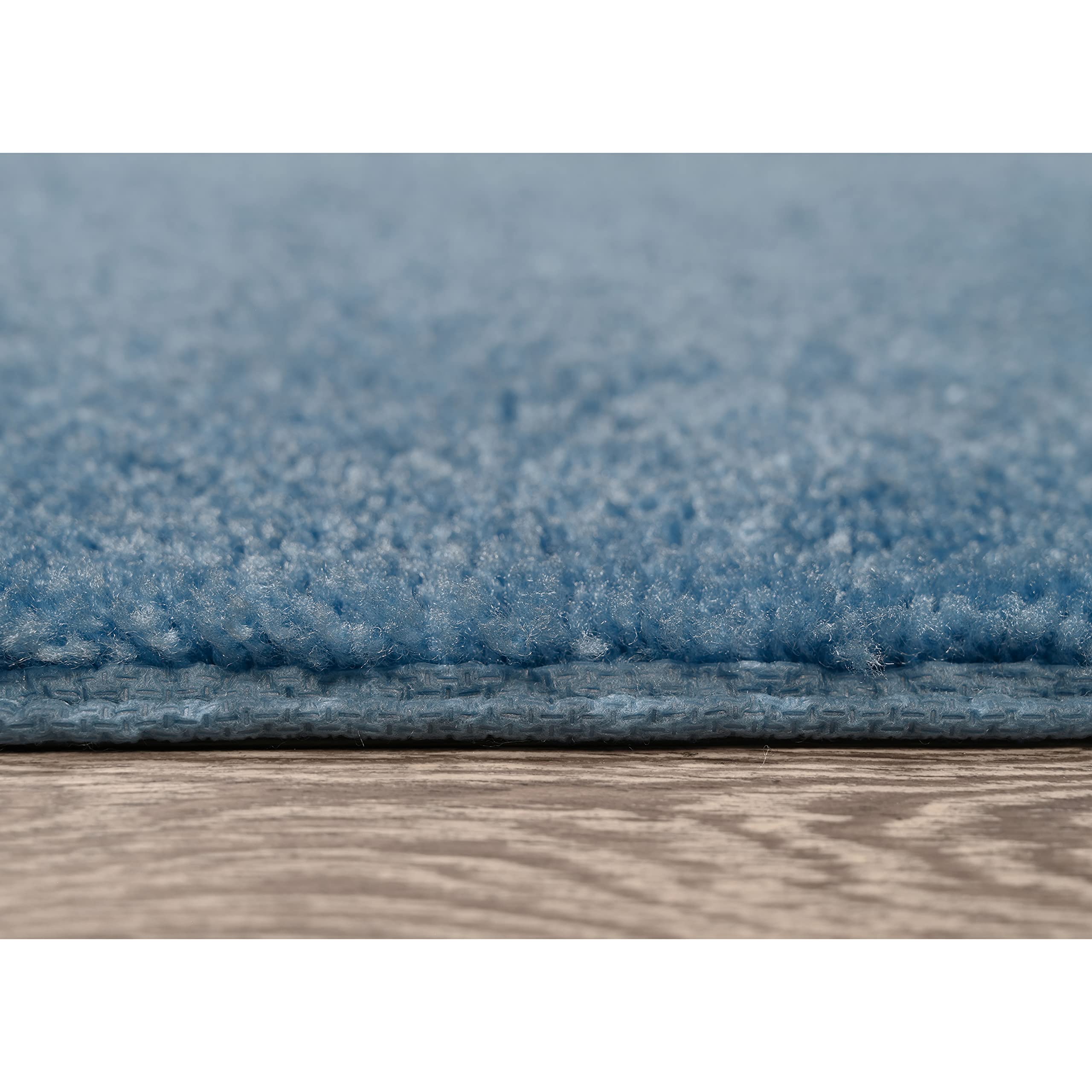 Garland Rug Traditional 3 Piece Nylon Washable Bathroom Rug Set No Lid Or Contour (17X24/21X34/21X34) Basin Blue