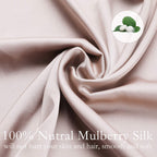Jogjue Silk Pillowcase Set, 2 Pack, 100% Mulberry Silk, Hypoallergenic, Soft, Breathable, Reduces Wrinkles, King Size, Apricot G