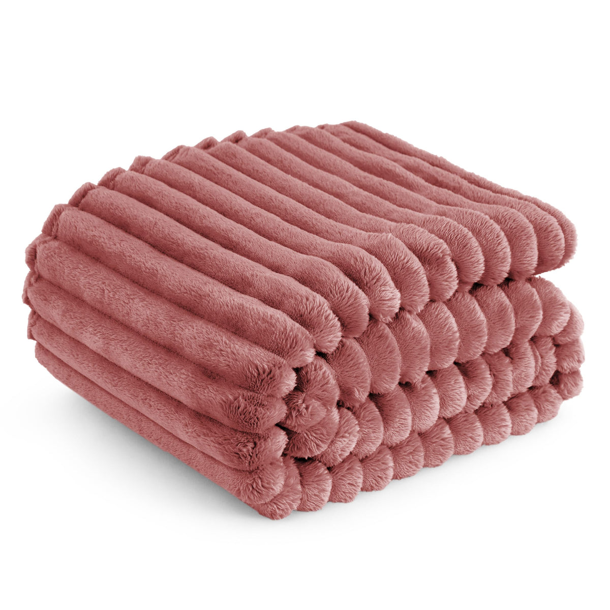 Bedsure Brick Dust Fleece Throw Blanket For Couch - Super Soft Cozy Blankets For Women, Cute Small Blanket For Girls, 50X60 Inch