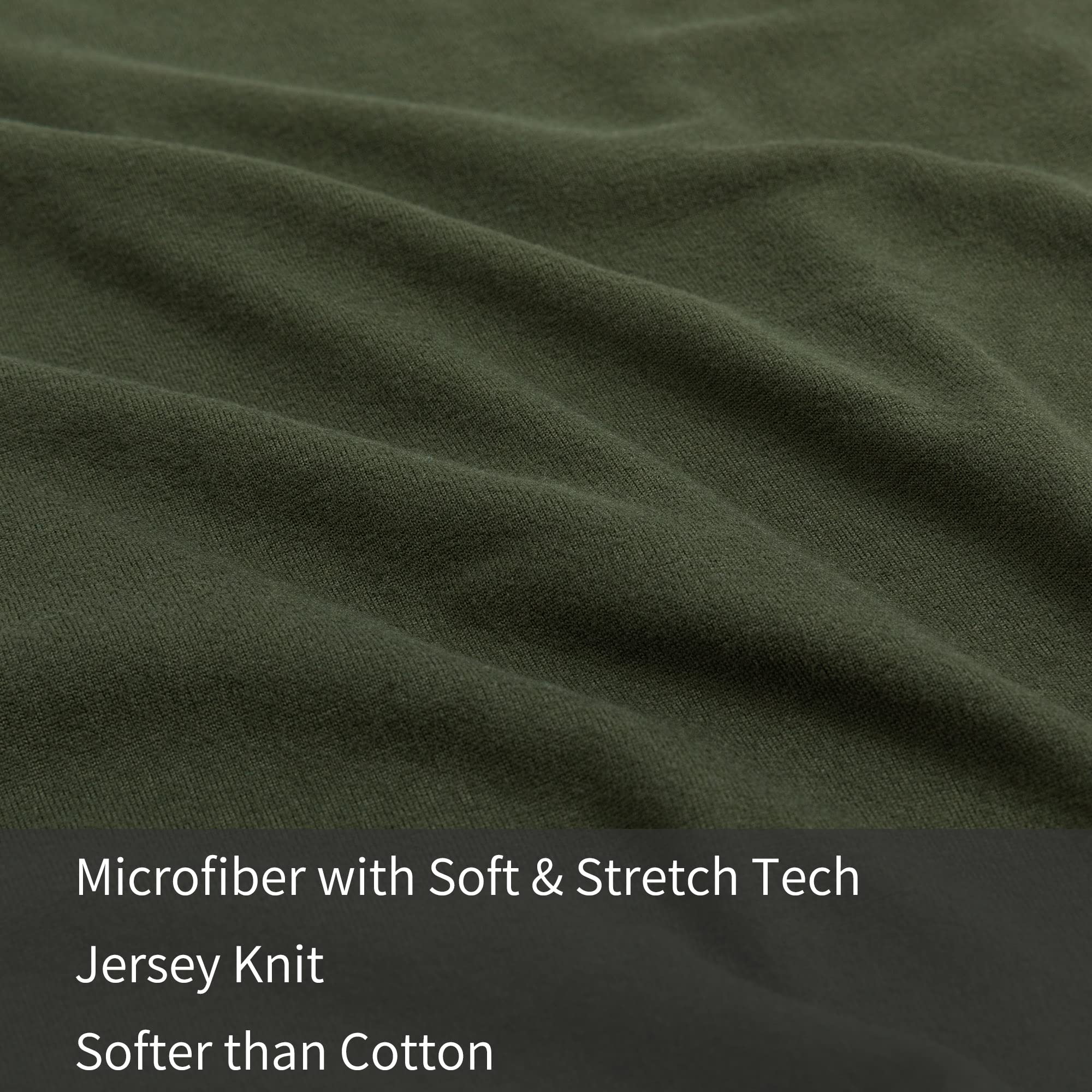 Stretch Pillow Cases King - Jersey Knit & Envelope Closure Pillowcases With Ultra Soft T-Shirt Like Polyester Blend - King Size