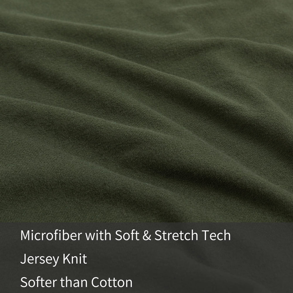 Stretch Pillow Cases King - Jersey Knit & Envelope Closure Pillowcases With Ultra Soft T-Shirt Like Polyester Blend - King Size