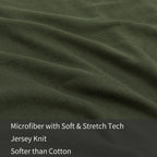 Stretch Pillow Cases King - Jersey Knit & Envelope Closure Pillowcases With Ultra Soft T-Shirt Like Polyester Blend - King Size
