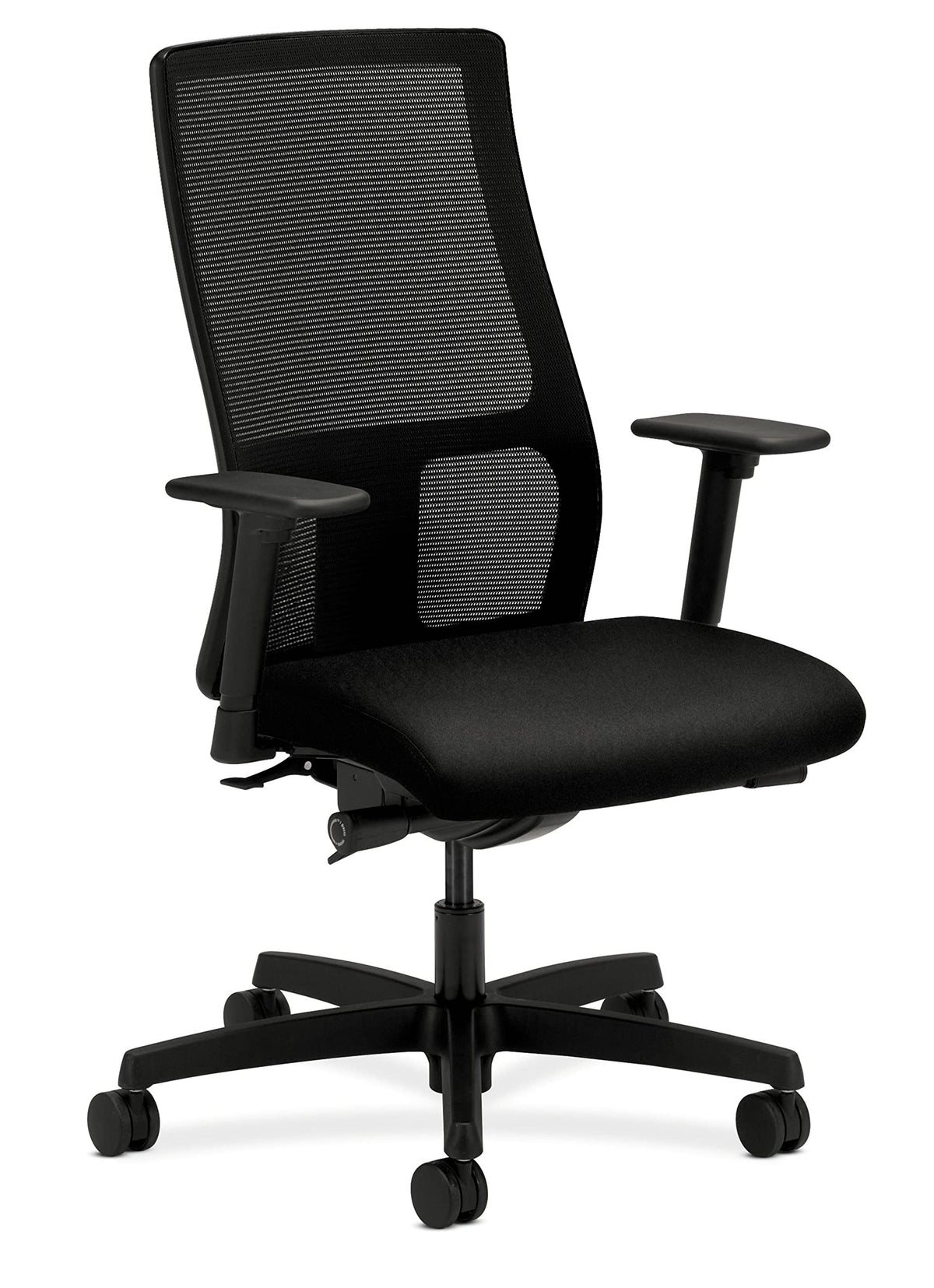 Hon Ignition Series Mid-Back Work Chair - Mesh Computer Chair For Office Desk, Black (Hiwm2)