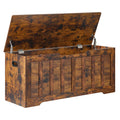 VANKILEY 43.3 Storage Chest Extra Large,Storage Trunk with 2 Safety Hinges,Wooden Storage Bench,Shoe Bench,43.3x15.7x19.1 Inch,E
