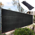 Royal Shade Custom Size 4' X 152' Black Fence Privacy Screen Windscreen Cover Netting Mesh Fabric Cloth - Cable Zip Ties Include