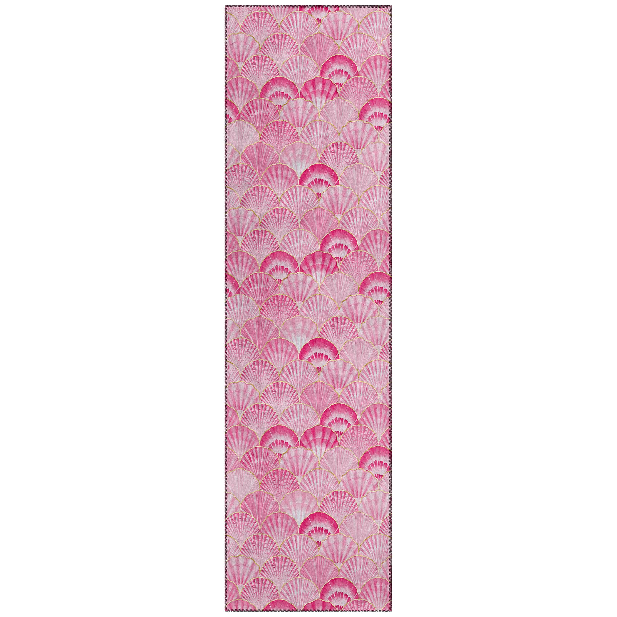 Addison Rugs Surfside Asr32 Pink 2'3" X 7'6" Indoor Outdoor Runner Rug, Easy Clean, Machine Washable, Non Shedding, Bedroom, Living Room, Dining Room, Kitchen, Patio Rug