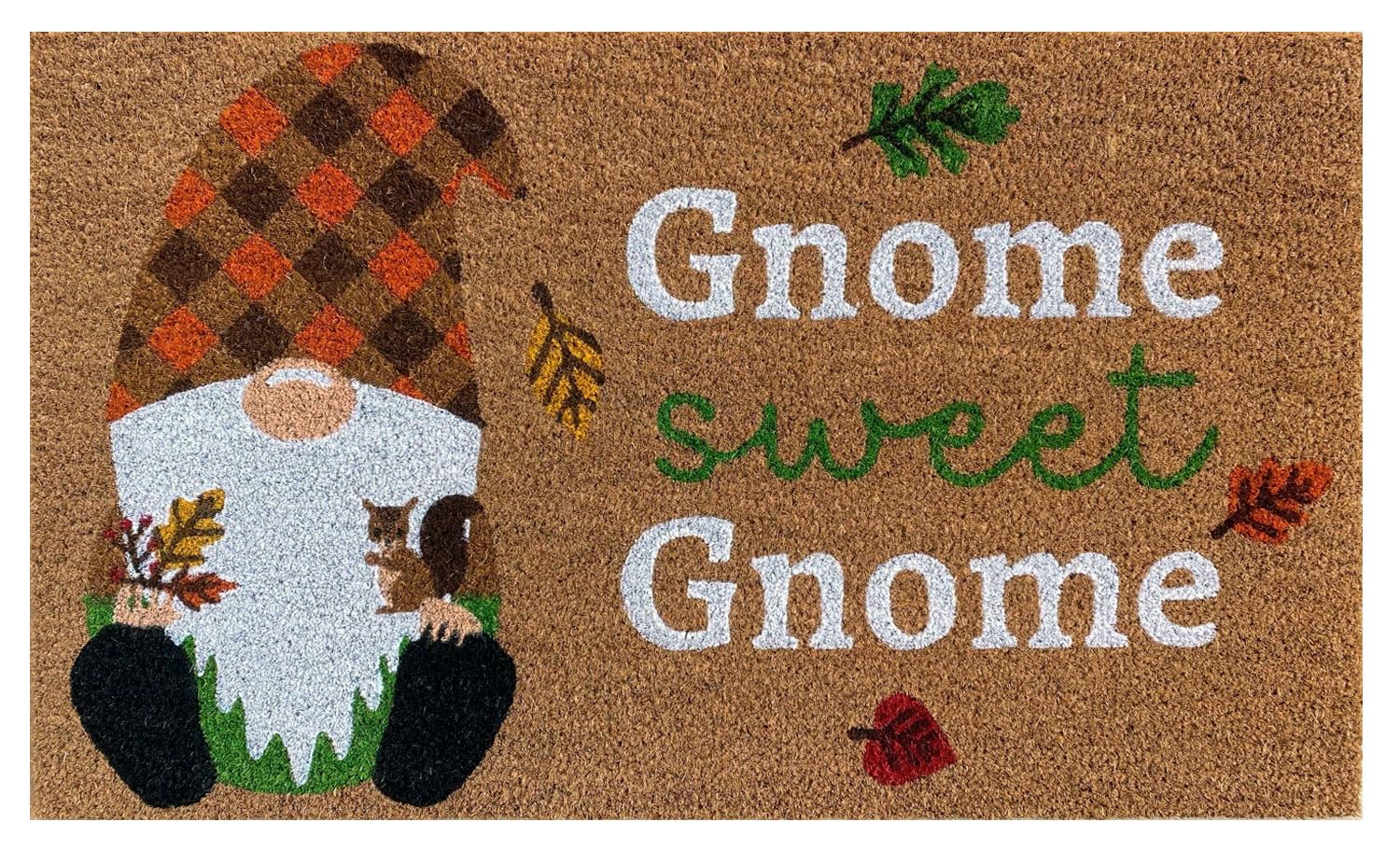 Briarwood Lane Fall Gnome Coir Doormat - 30X18 Inches - Outdoor Fall Door Mat - Door Mat Indoor Entrance - Door Mat Outdoor Entrance - Fall Coir Doormat - Coir Moor Mats Outdoor Fall - Home Decor