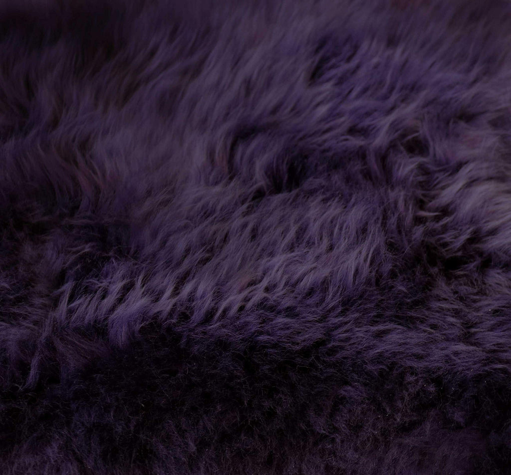 HomeRoots 2' X 3' Purple New Zealand Natural Sheepskin Rug