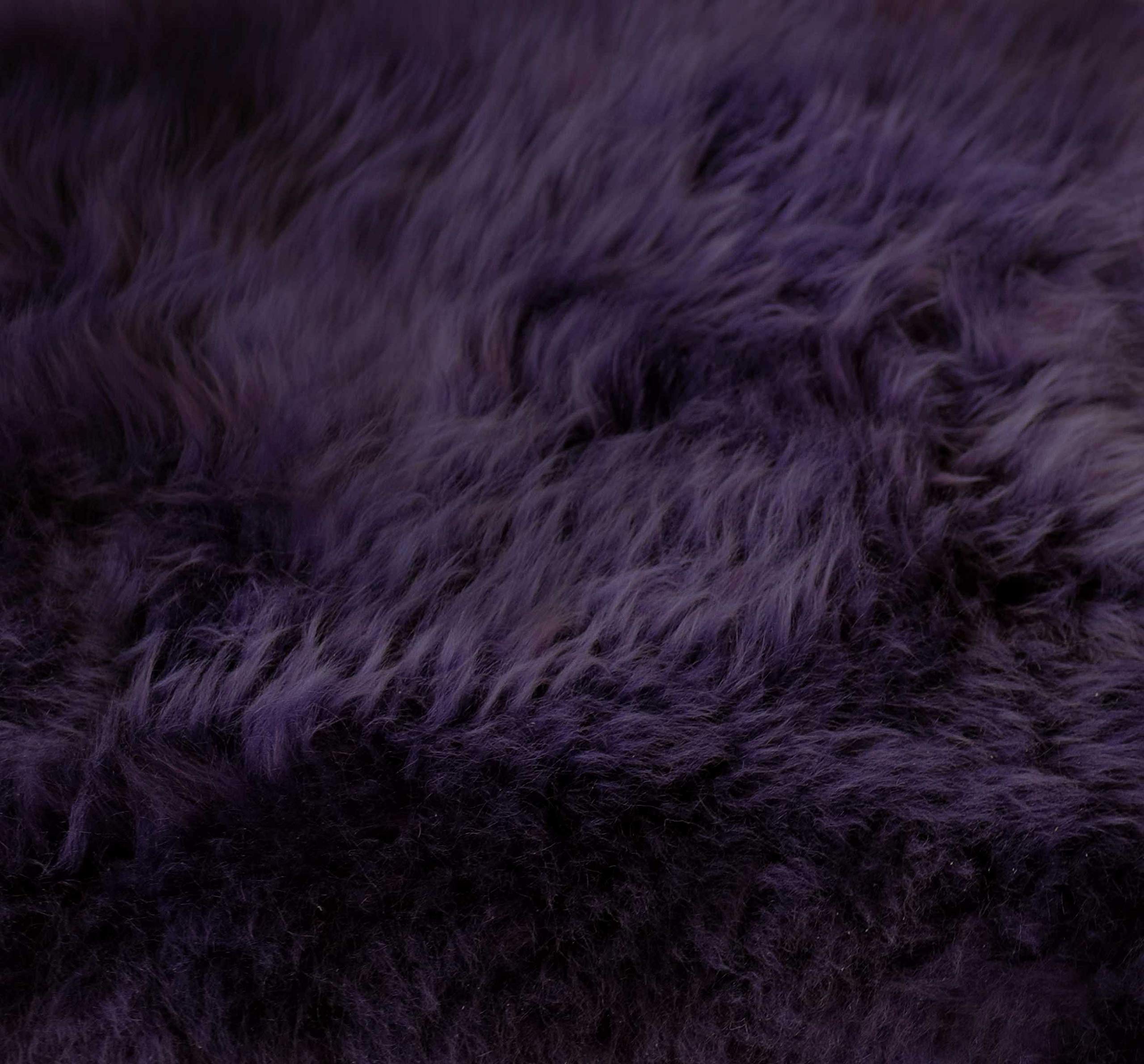HomeRoots 2' X 3' Purple New Zealand Natural Sheepskin Rug