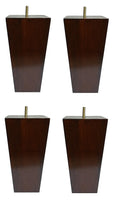 Elegent Upholstery 6' Solid Wood Furniture Sofa/Chair/Ottoman Tapered Legs Walnut Finish [5/16' Bolt] - Set Of 4