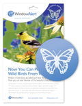 WindowAlert Butterfly Anti-Collision Decal - UV-Reflective Window Decal to Protect Wild Birds from Glass Collisions - Made in Th