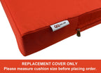 Qqbed 2 Pack Outdoor Patio Chair Pillow Seat Water-Resistant Cushion Covers In Tango Color 23'X23'X5' - Replacement Covers On