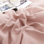 Clothknow Pink Queen Comforter Set 3Pcs Dusty Rose Bedding Comforter Sets Blush Queen Comforter Women Girls Comforter Muave Quee